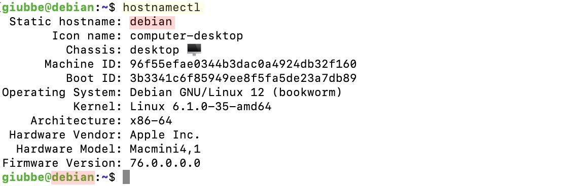 hostname